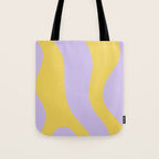 Wavy Land - Lime & Lilac Tote Bag Gallery Image 1