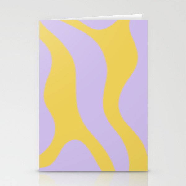 Wavy Land - Lime & Lilac Stationery Card Gallery Image 1