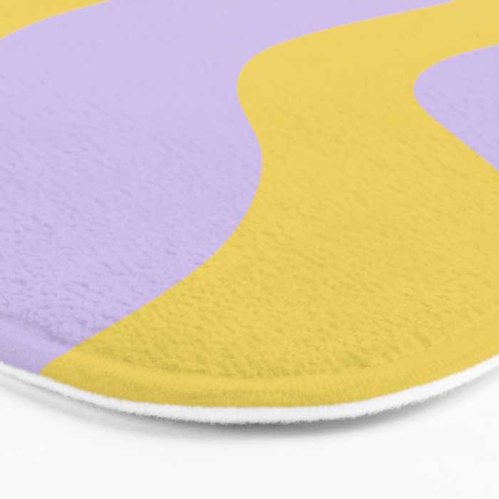 Wavy Land - Lime & Lilac Bath Mat Gallery Image 3