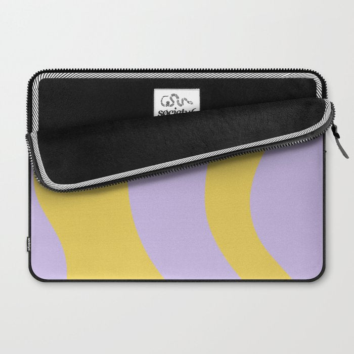 Wavy Land - Lime & Lilac Laptop Sleeve Gallery Image 2