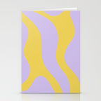 Wavy Land - Lime & Lilac Stationery Card Gallery Image 2