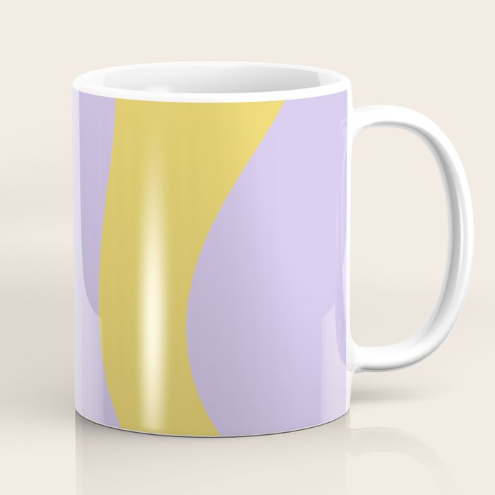 Wavy Land - Lime & Lilac Coffee Mug Gallery Image 1
