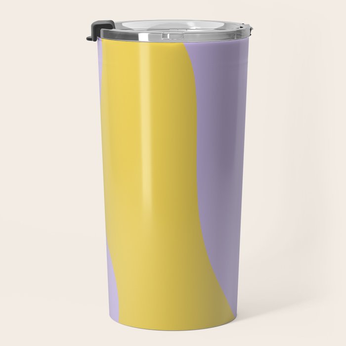 Wavy Land - Lime & Lilac Travel Mug Gallery Image 3