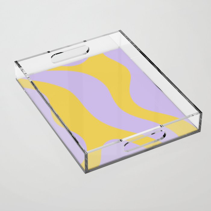 Wavy Land - Lime & Lilac Acrylic Tray Gallery Image 1