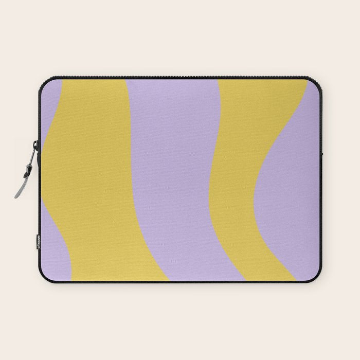 Wavy Land - Lime & Lilac Laptop Sleeve Gallery Image 1