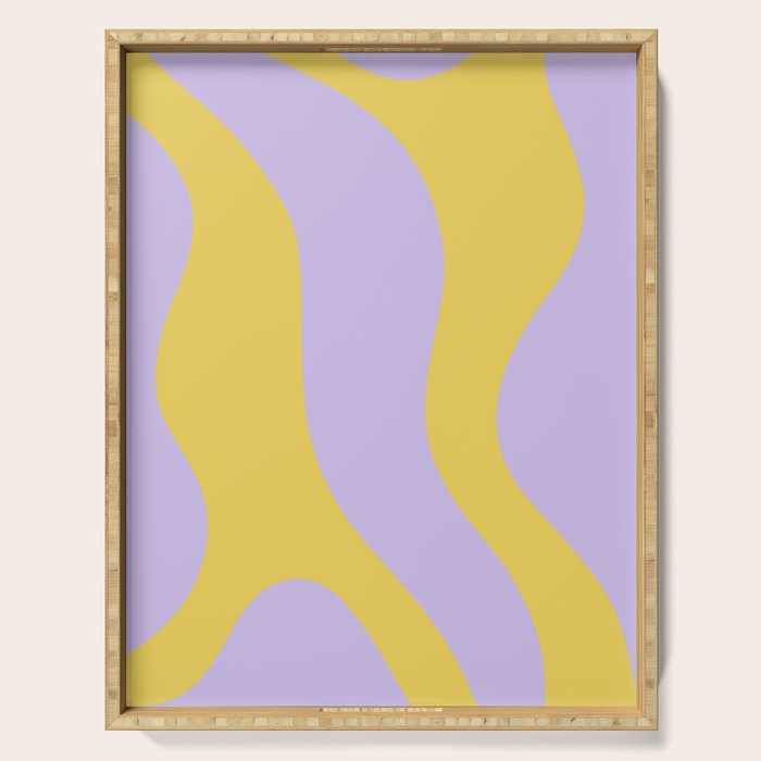 Wavy Land - Lime & Lilac Serving Tray Gallery Image 1