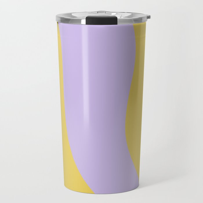Wavy Land - Lime & Lilac Travel Mug Gallery Image 1