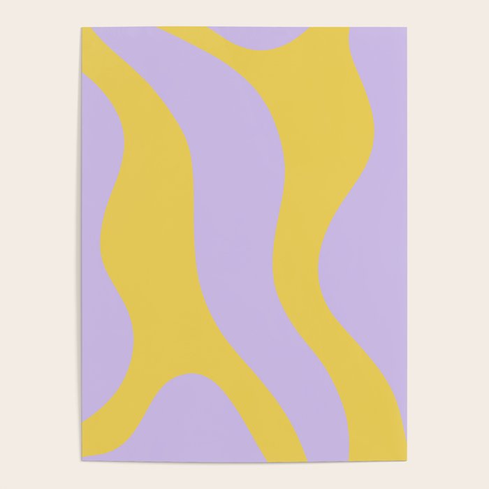 Wavy Land - Lime & Lilac Poster Gallery Image 4