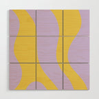 Wavy Land - Lime & Lilac Wood Wall Art Gallery Image 1