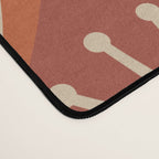 Mid Century Modern Atomic Drops Retro Pattern in Midcentury Burnt Orange and Beige Desk Mat Gallery Image 4
