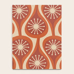 Mid Century Modern Atomic Drops Retro Pattern in Midcentury Burnt Orange and Beige Notebook Gallery Image 4