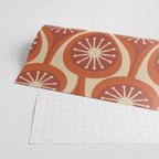 Mid Century Modern Atomic Drops Retro Pattern in Midcentury Burnt Orange and Beige Wrapping Paper Gallery Image 2
