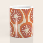Mid Century Modern Atomic Drops Retro Pattern in Midcentury Burnt Orange and Beige Coffee Mug Gallery Image 4