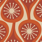 Mid Century Modern Atomic Drops Retro Pattern in Midcentury Burnt Orange and Beige Coffee Mug Gallery Image 2