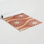 Mid Century Modern Atomic Drops Retro Pattern in Midcentury Burnt Orange and Beige Yoga Mat Gallery Image 2
