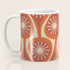 Mid Century Modern Atomic Drops Retro Pattern in Midcentury Burnt Orange and Beige Coffee Mug Gallery Image 3