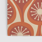 Mid Century Modern Atomic Drops Retro Pattern in Midcentury Burnt Orange and Beige Poster Gallery Image 3