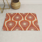 Mid Century Modern Atomic Drops Retro Pattern in Midcentury Burnt Orange and Beige Rug Gallery Image 1