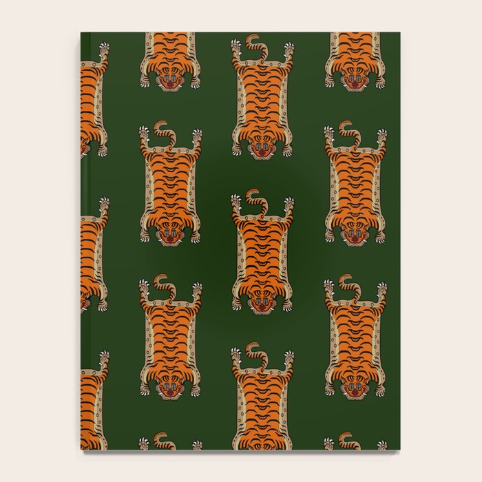 TIBETAN TIGER RUG-green Notebook Gallery Image 4