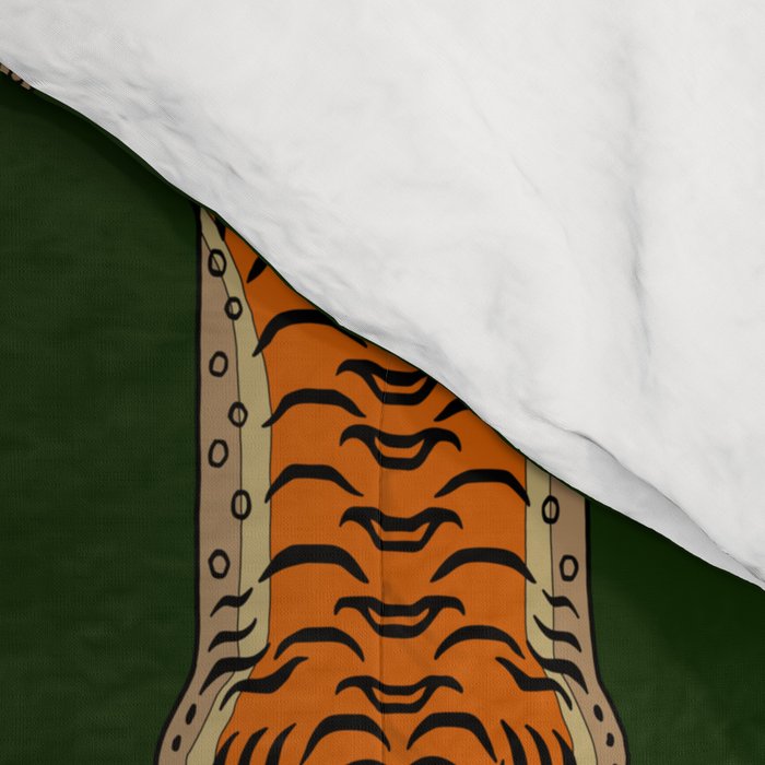 TIBETAN TIGER RUG-green Comforter Gallery Image 4
