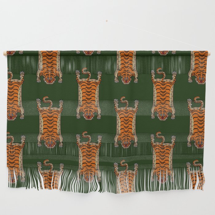 TIBETAN TIGER RUG-green Wall Hanging Gallery Image 1