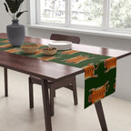 TIBETAN TIGER RUG-green Table Runner Gallery Image 2