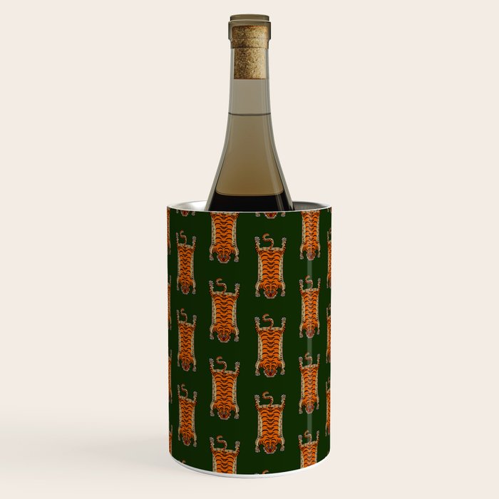 TIBETAN TIGER RUG-green Wine Chiller Gallery Image 1