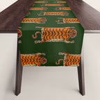 TIBETAN TIGER RUG-green Table Runner Gallery Image 1