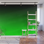 Black Lime Green Neon Nights Ombre Wall Mural Gallery Image 1