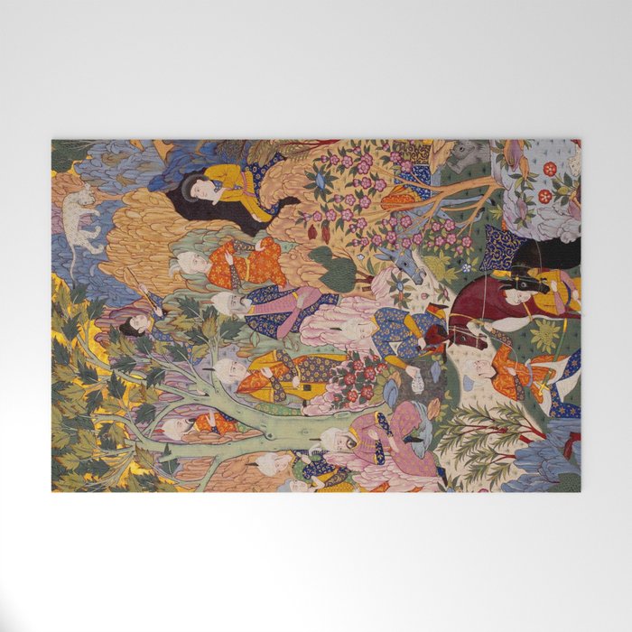Alexander asking a dervish for knowledge that will enable him to win a battle Antique Islamic Art  Welcome Mat Gallery Image 1