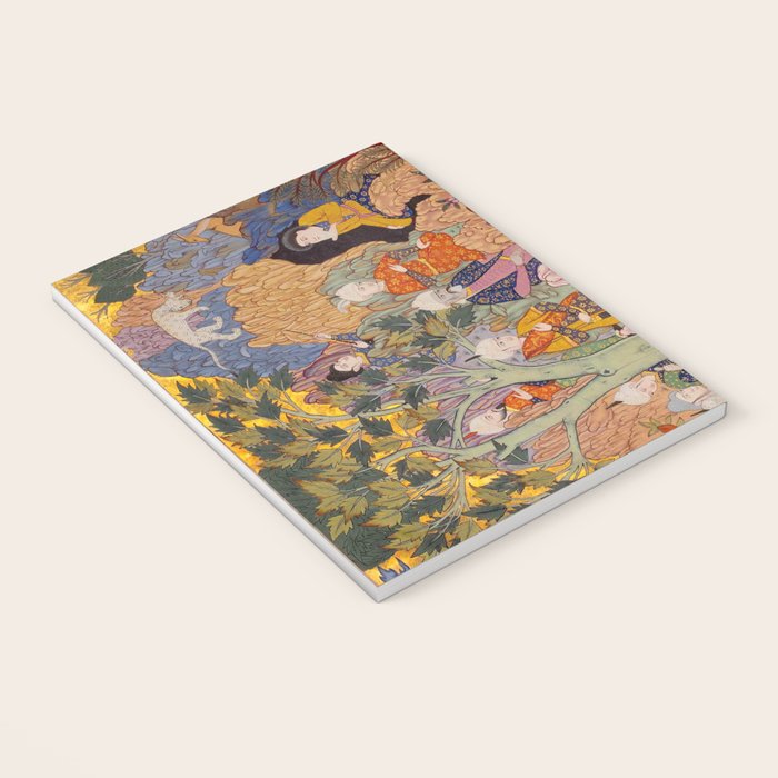 Alexander asking a dervish for knowledge that will enable him to win a battle Antique Islamic Art  Notebook Gallery Image 3