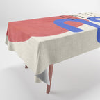 Rainy Blue Wiggle Tablecloth Gallery Image 1