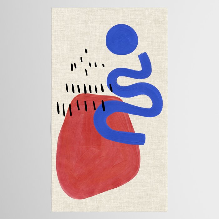 Rainy Blue Wiggle Tablecloth Gallery Image 2