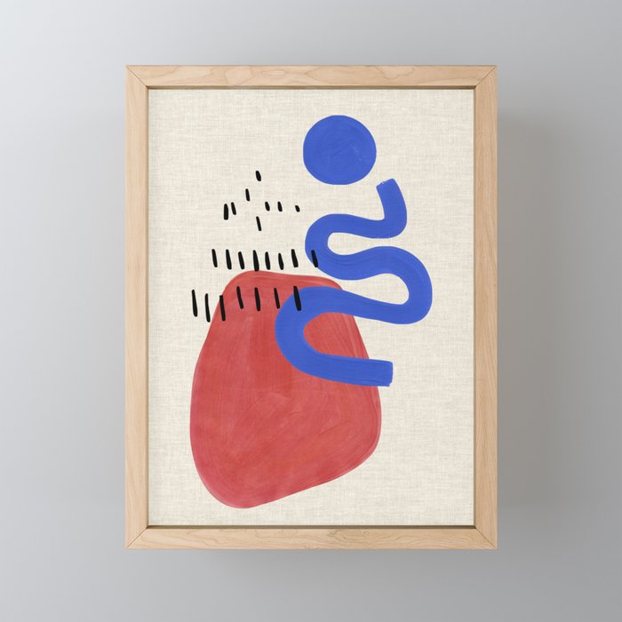 Rainy Blue Wiggle Mini Art Print Gallery Image 1