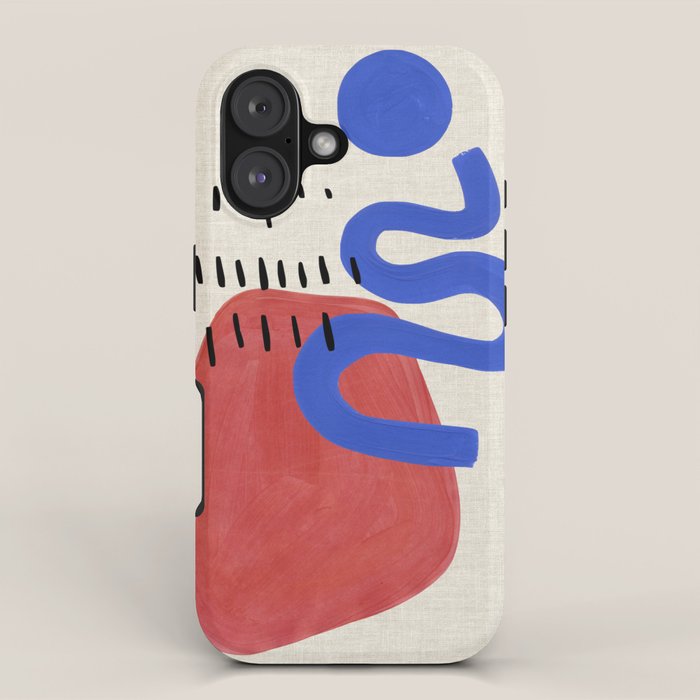Rainy Blue Wiggle iPhone Case Gallery Image 1