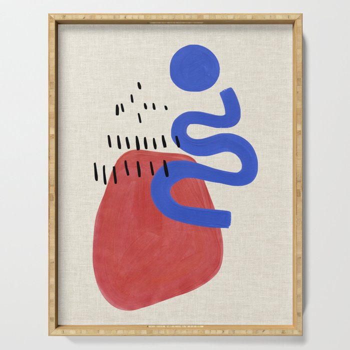 Rainy Blue Wiggle Serving Tray Gallery Image 1