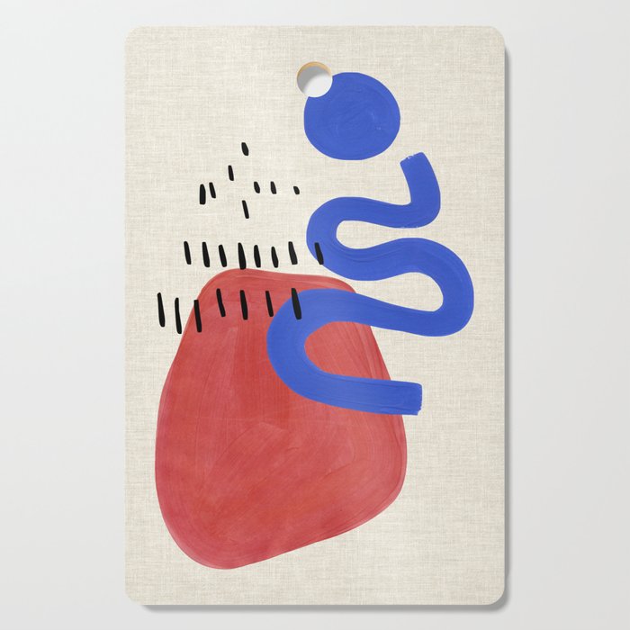 Rainy Blue Wiggle Cutting Board Gallery Image 1