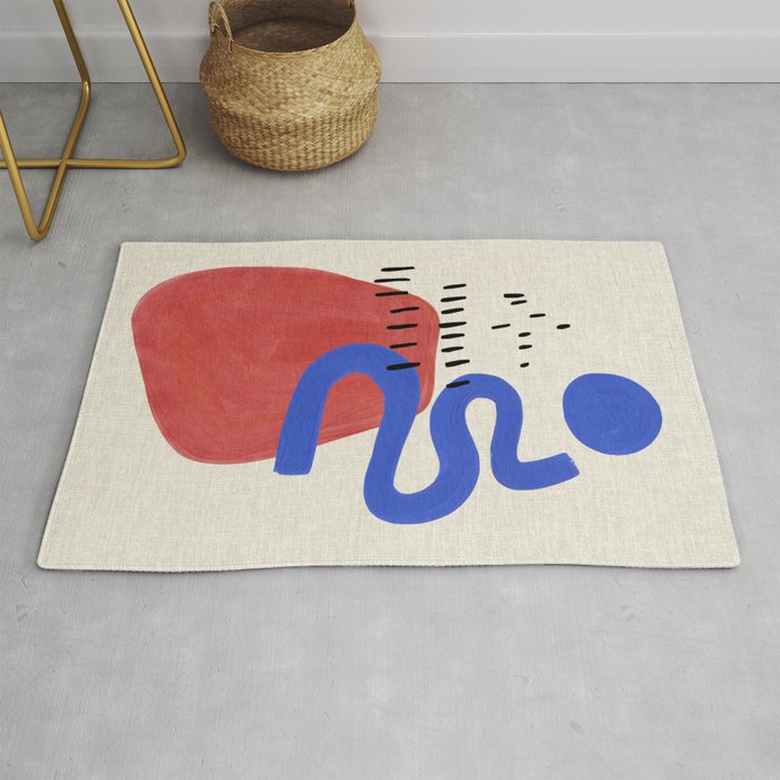 Rainy Blue Wiggle Rug Gallery Image 1