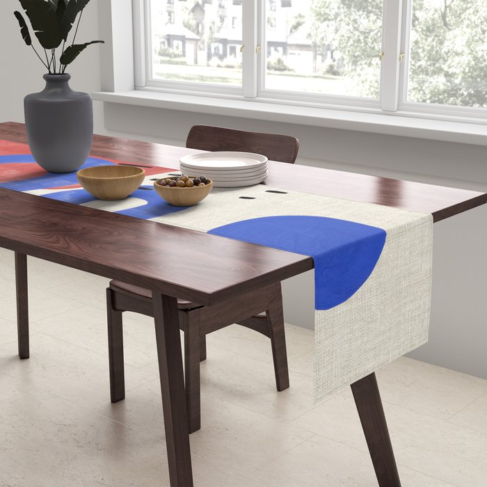 Rainy Blue Wiggle Table Runner Gallery Image 2