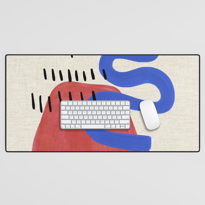 Rainy Blue Wiggle Desk Mat Gallery Image 1