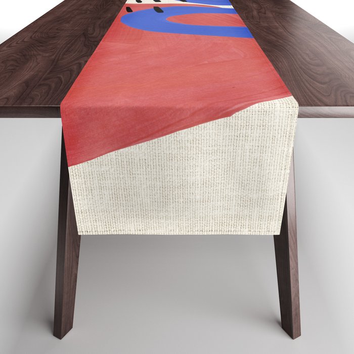Rainy Blue Wiggle Table Runner Gallery Image 1