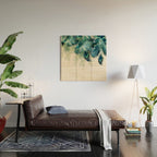 Beautiful Peacock Feathers Wood Wall Art Gallery Image 2