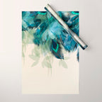Beautiful Peacock Feathers Wrapping Paper Gallery Image 1