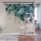 Beautiful Peacock Feathers Wall Mural Gallery Image 1