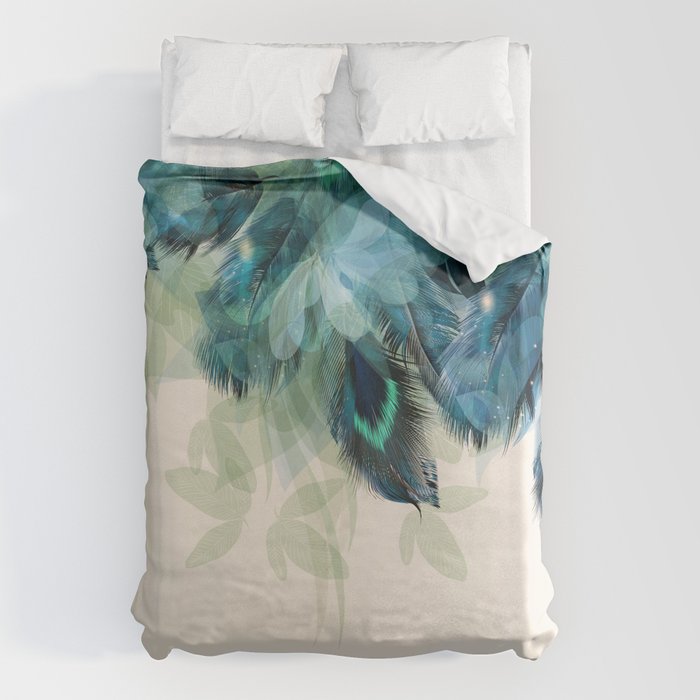Beautiful Peacock Feathers Duvet Cover Gallery Image 6