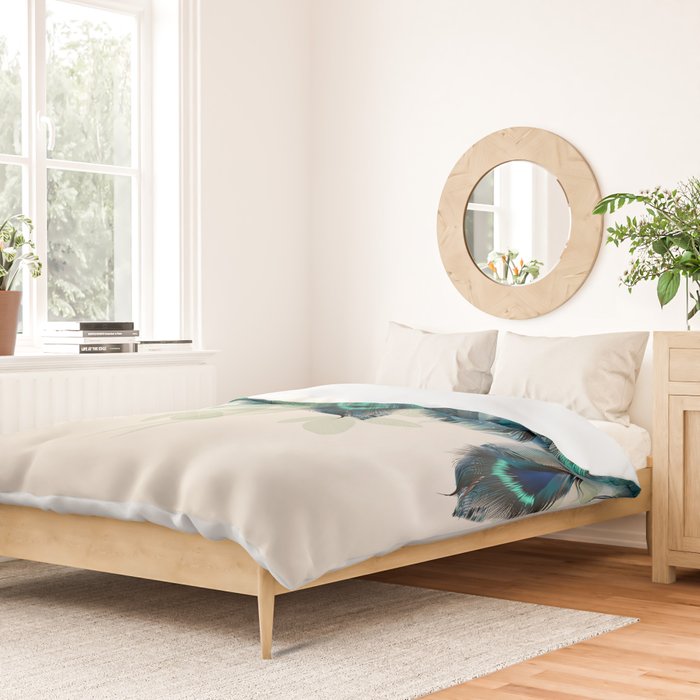 Beautiful Peacock Feathers Duvet Cover Gallery Image 2