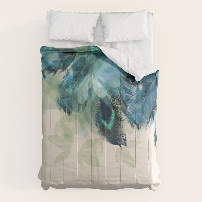 Beautiful Peacock Feathers Comforter Gallery Image 6