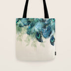 Beautiful Peacock Feathers Tote Bag Gallery Image 1