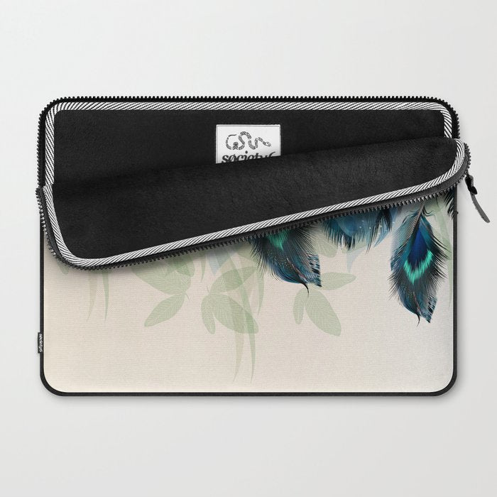 Beautiful Peacock Feathers Laptop Sleeve Gallery Image 2