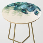 Beautiful Peacock Feathers Side Table Gallery Image 2